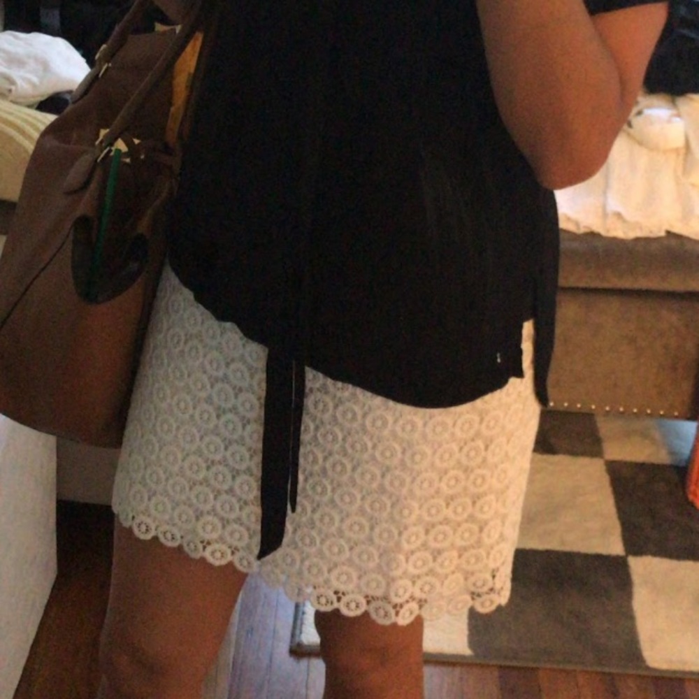 White eyelet skirt